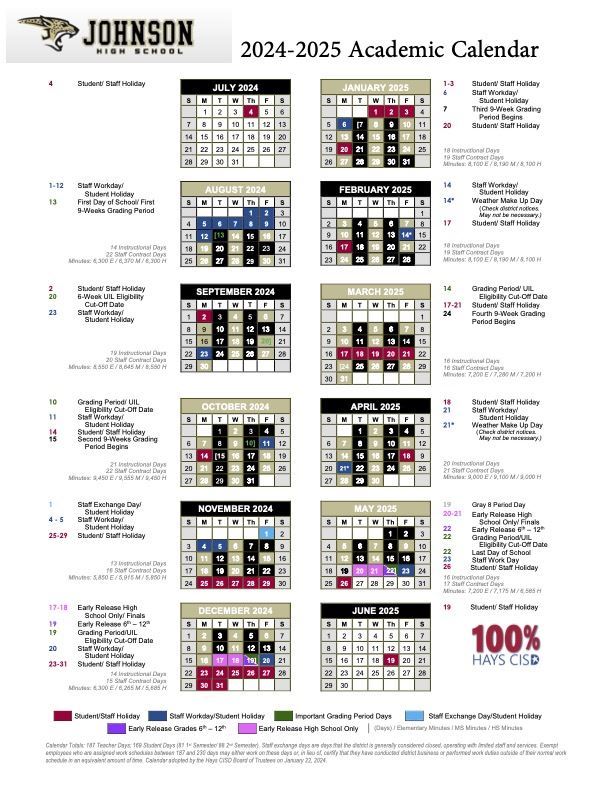 24/25 Black/Gold Calendar